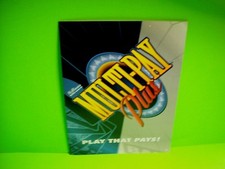 Multi-Pay Plus Video Poker Slot Machine Flyer Casino Game Foldout 1997 Vintage 