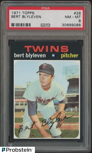 1971 Topps #26 Bert Blyleven Twins RC Rookie HOF PSA 8 NM-MT