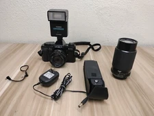 Minolta X-370N 35mm SLR Camera w/ KALIMAR FLASH & M-1 Battery KIT