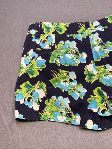 Merona Chino Shorts Adult 4 Women’s Blue Floral Cotton ladies Casual - Picture 12 of 14