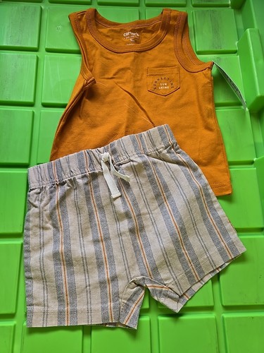 Carter's Just One You Baby Boys' Summertime Top & Bottom Set 9M - Photo 1/3