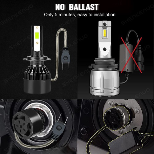 For Ford Fusion 2011 2012 2013 2014 2015 2016 LED Headlight+Fog Light Bulbs Kit - Picture 8 of 12