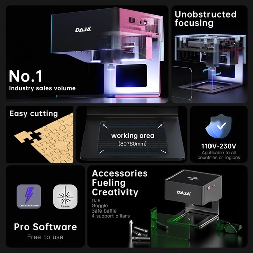 Lasergravierer DIY Bluetooth Maschine Leder Holz Kunststoff Logo CNC Maschine Neu - Bild 3 von 11