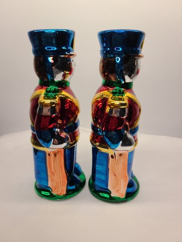 Living Quarters Nutcracker Taper Candle Holders Set Of 2 Christmas Ceramic - Picture 6 of 9