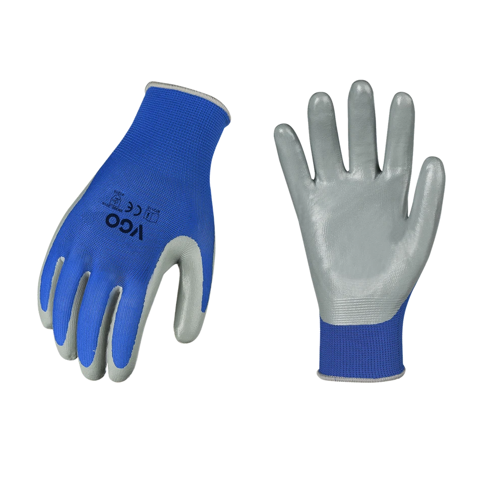Vgo 3/5/10 pares casaco de nitrilo luvas de jardim, luvas de trabalho de construção (NT2110) - Imagem 2 de 4