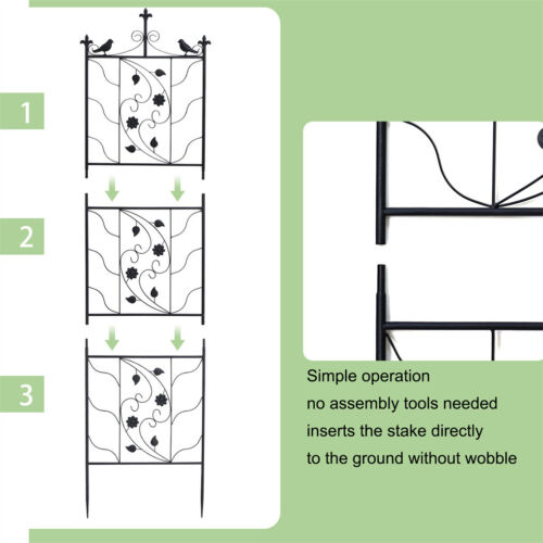 2x Large Tall Metal Garden Trellis Fence Plant Climbing Aid Lattice Outdoor Yard - Picture 11 of 12