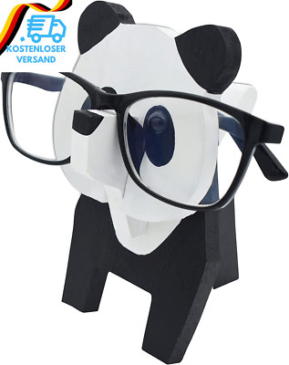 Vipbuy Panda Shaped Holz Brillenhalter, 3D Holzpuzzle Brillenständer Haustiere B