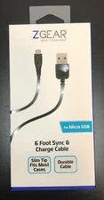 ZGEAR 6ft Sync & Charge Cable for Micro USB