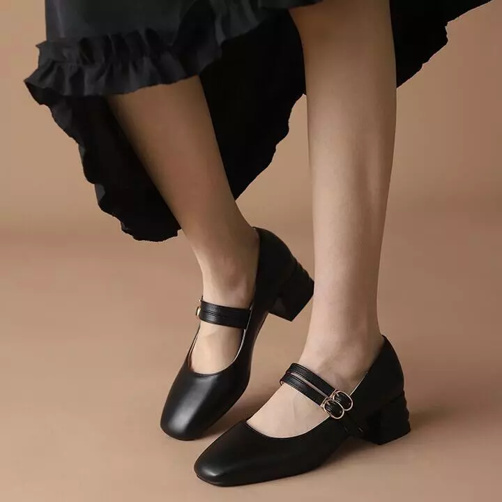 Dressy low shop heel pumps