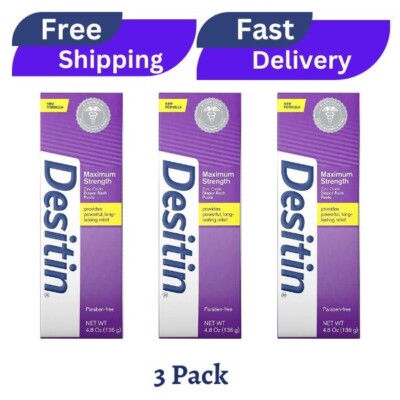 Desitin Maximum Strength Baby Diaper Rash Cream with 40%Zinc Oxide