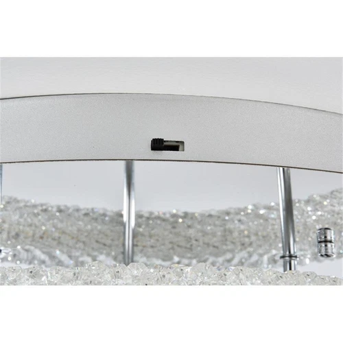 Elegant Lighting Bowen 22" 2-Light Metal Adjustable LED Flush Mount in Chrome - Picture 8 of 10