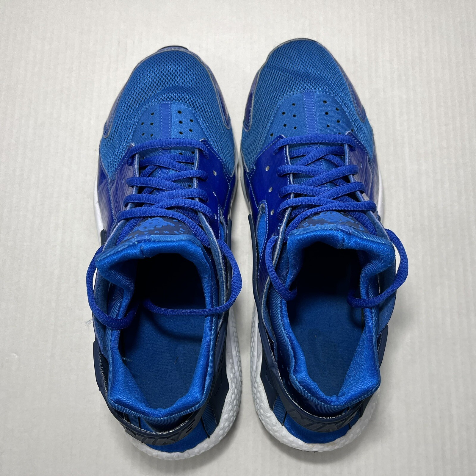 Size 12 Women’s Nike Air Huarache Metallic Blue Running Shoes Lace Up eBay