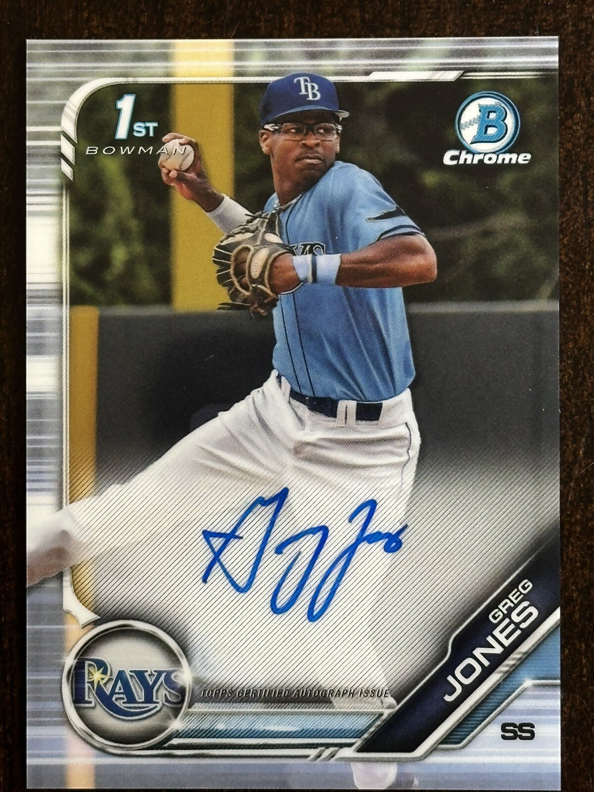 GREG JONES 2019 Bowman Chrome Draft Rookie 1st Card RC Auto #CDA-GJ Tampa Bay