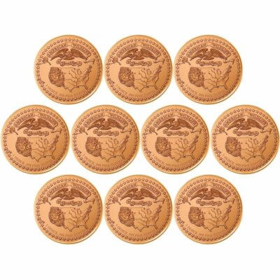 20 Coin Roll American Wildlife Series 1 oz .999 Copper BU Rounds