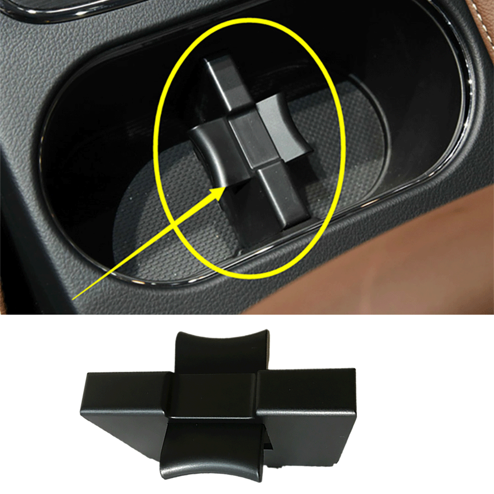 Black Console Cup Holder Divider For Subaru Forester 2014-2018
