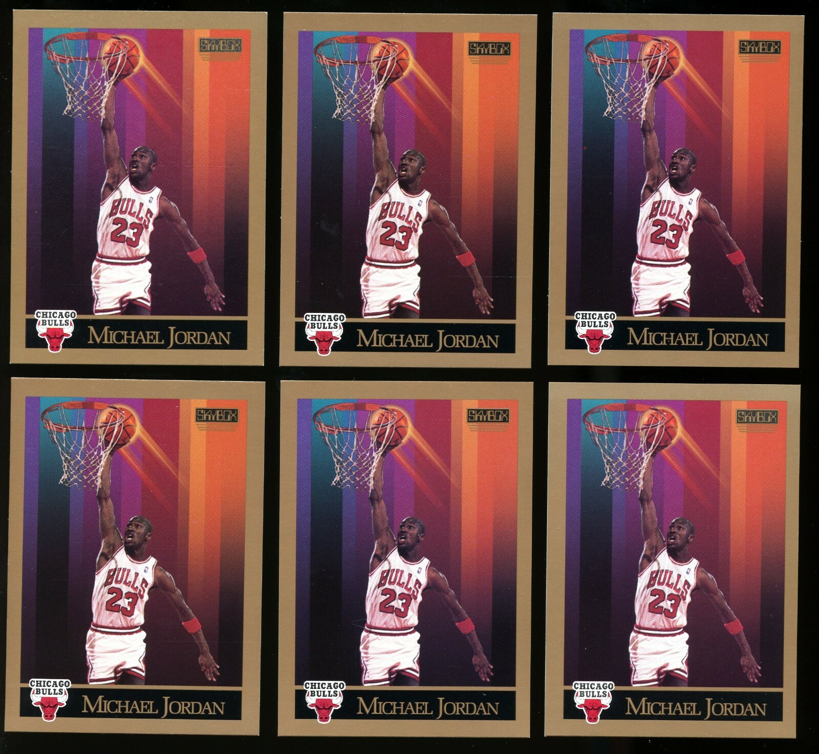 Group of Six 1990 Skybox #41 Michael Jordan HOF Goat Chicago Bulls Baskeball 6