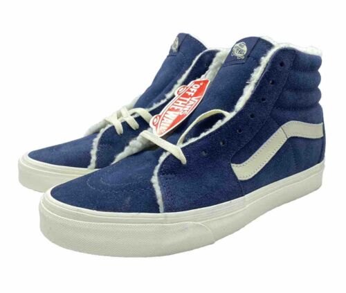 VANS Sk8 - Hi Size 10 Cozy Hug Parisian Night colorway (blue Suede sherpa Lined) - Picture 1 of 5