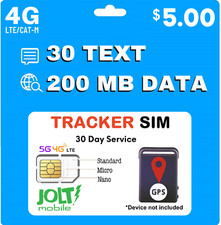Jolt Mobile 5 AT T Tracker SIM Card 5G 4G LTE GPS Tracking Kids Senior Pet Car