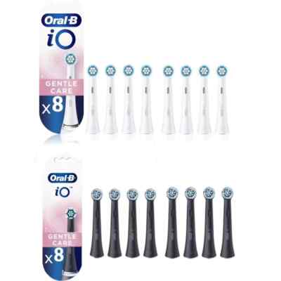2x/4x/8x Genuine Oral-B iO Ultimate Clean Replacement Brush Heads Black / White