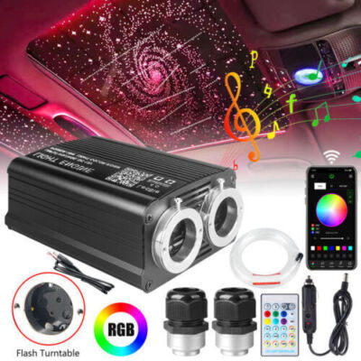 Auto RGBW LED 4 Meter Sternenhimmel Twinkle Meteor Lichtfaser 1200X Glasfaser DE