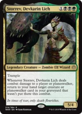 1x Storrev, Devkarin Lich War of the Spark card NM Magic