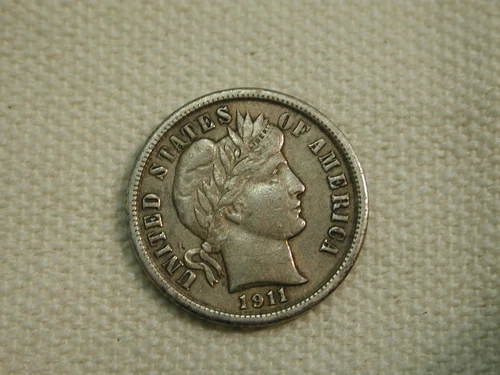 1911 U.S Barber Dime Extra Fine
