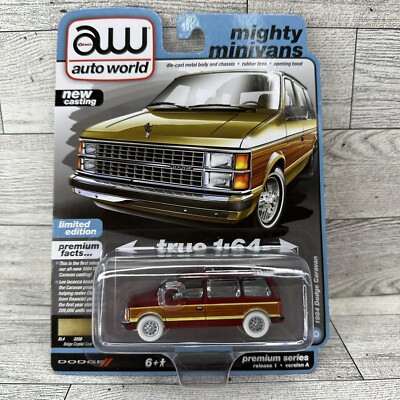 Ultra Red Chase Beige Crystal 1984 Dodge Caravan Auto World Mighty Mini Vans