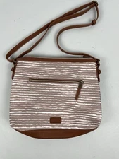 The Sak Happy and Free Crossbody Bag Striped Brown & White