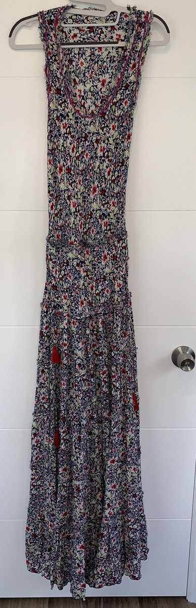 Poupette St. Barth Betty Bety Floral Georgette Maxi Dress