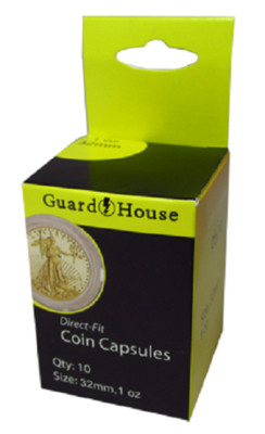 Direct Fit Coin Capsules, 1 oz Gold Eagle by Guardhouse 32mm