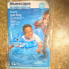 Bluescape Shark Split Ring Inflatable Swim Tube Pool Float 1ft 5in wide