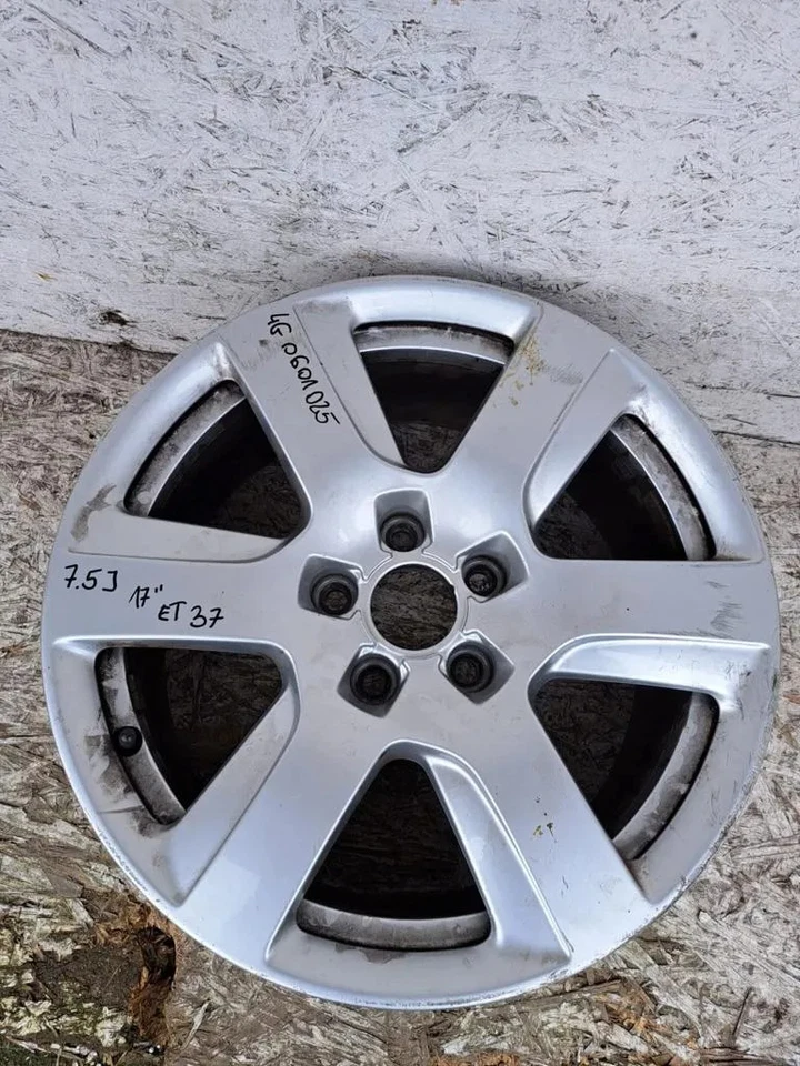 1x Alufelge 17 Zoll 7.5" 5x112 37ET Glanz Silber 4G0601025L Audi A6 C7 Rim Wheel - Bild 2 von 4