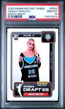 2025 PANINI INSTANT WNBA DRAFT NIGHT #DN10 HAILEY VAN LITH PSA 10