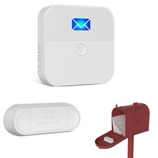 Wireless Mailbox Alarm Chime System 600 Feet LED 3 Tones 1 Sensor 1 Receiver