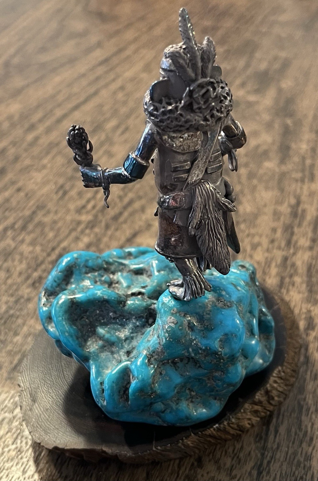 Vintage Carol Sues Silver & Turquoise Kachina Figure Native American