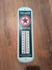 Vintage Texaco Motor Oil thermometer, featuring the classic Texaco star logo
