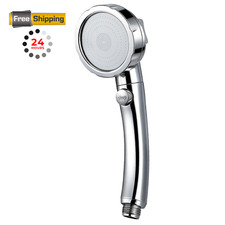 High Pressure Handheld Shower Head with ON/OFF Pause Switch 3 Spray Silver