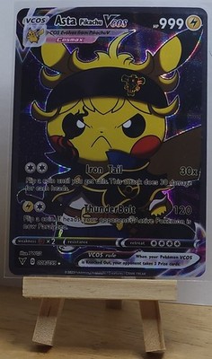 Pikachu Cosplay Asta Black Clover Custom ACG Card Holo Foil Anime 008/055 NM