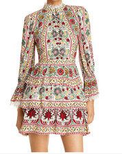 ALICE + OLIVIA Womens Lawson Floral Tiered Dress Size 8 NEW