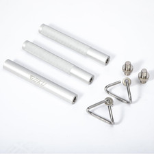 Aluminum Resistance Band Bar, 3-Section Detachable Heavy Duty Workout Bar for Re