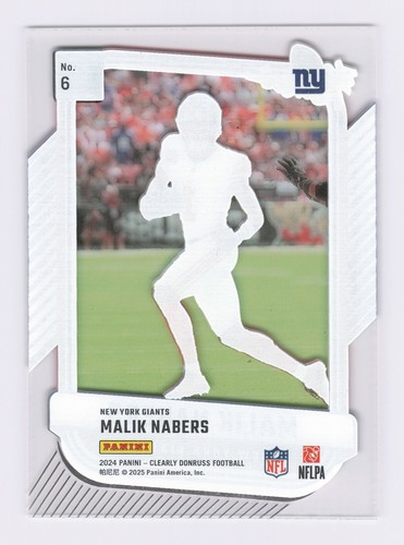 2024 Clearly Donruss #6 Malik Nabers, New York Giants RC (Clearly The Rookies) - Picture 2 of 2