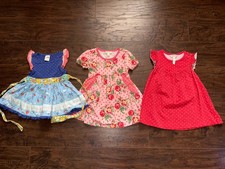 2 2t Matilda Jane  Wildflowers 2 Dress  Swing Top Red Pearl, Pink Floral Lot 3