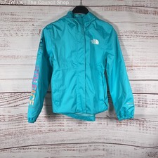 The North Face Teal Scuba Blue Antora Dry Vent Rain Jacket - Girls Size M 10
