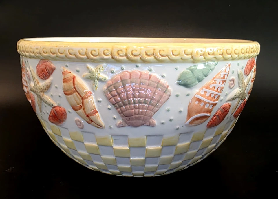 (405) Set Of 2 Temptations Summer Shells By Tara 3 QT Mixing Bowls *MINT - Image 3 of 4