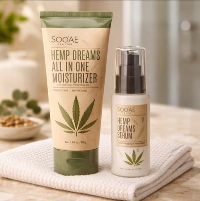 Soo'AE Hemp Dreams All In One Moisturizer and Serum set