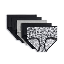 Jockey Womens Organic Cotton Stretch Modern Brief 5-Pack Soft Comfort Fit