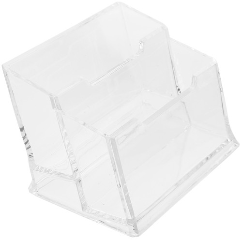 Desktop Cards Storage Box Business Cards Stand Transparent Cards Organizer - 第 10/12 張圖片