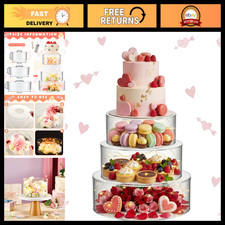 Acrylic Cake Stand Set with LED Lights - 3 Tier Fillable Display Riser, 8'', 10'