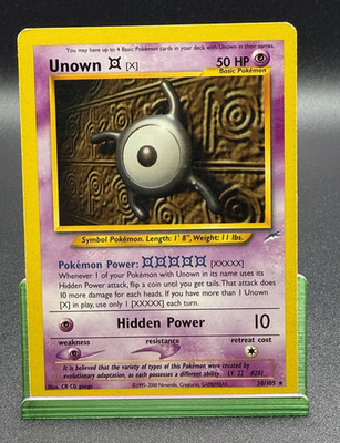 Pokémon TCG Neo Destiny Unown [X] 30/105 Englisch Common 50 KP Hidden Power 10