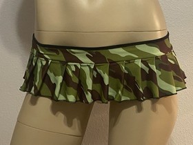Sexy Micro Mini Pleated Camouflage Skirt Lingerie Rave Exotic Dancer Stripper